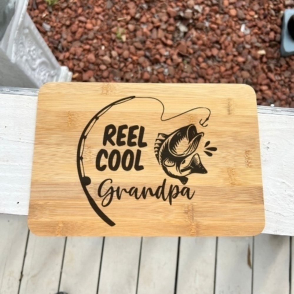 Reel Cool Grandpa Bamboo Cutting Board